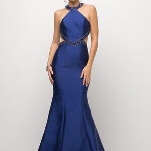Halter Neck Mermaid Shape Evening Dress CDJ767